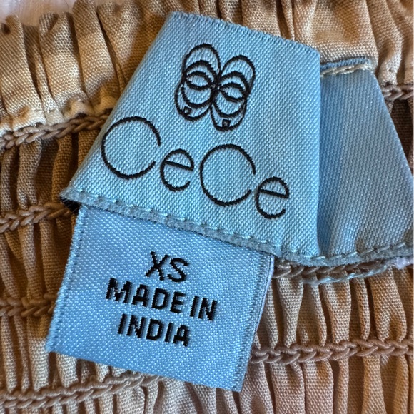 NWT CeCe Beige Striped Maxi Dress size XS - Picture 10 of 10